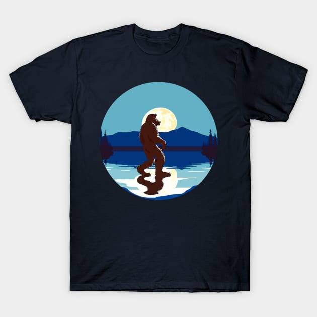 Bigfoot Moon T-Shirt by Yourex